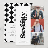 70th Verjaardag nodigen moderne minimale eenvoudig Kaart (Voorkant / Achterkant)