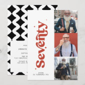 70th Verjaardag nodigen moderne minimale eenvoudig Kaart (Voorkant / Achterkant)