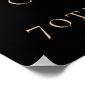 70th Verjaardag zwart roos gouden foto ster welkom Poster (Hoek)