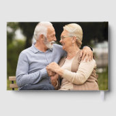 70th Wedding Anniversary Greenery Floral Photo Gastenboek (Achterkant)