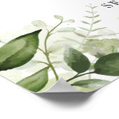 70th Wedding Anniversary Greenery Welcome Sign Poster (Hoek)