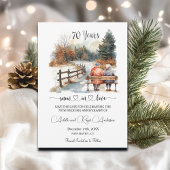70th Wedding Anniversary Winter Landscape Romantic Save The Date