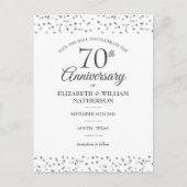 70th Wedding Jubileum Love Hearts Save the Date Briefkaart (Voorkant)