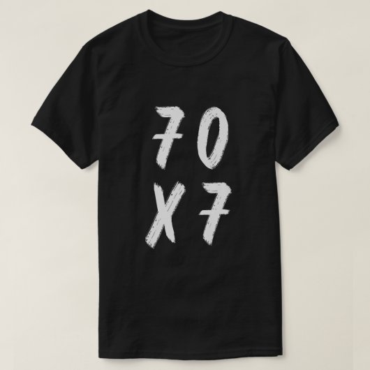 70x7 Unisex Christelijke Bijbelstof2157 T-shirt (Design voorkant)