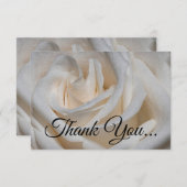 7127 - Witte roos met dauw Bedankkaart (Voorkant / Achterkant)