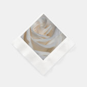 7127 - Witte roos met dauw Servet (Hoek)