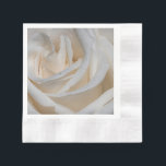 7127 - Witte roos met dauw Servet<br><div class="desc">Witte roos met dauw</div>