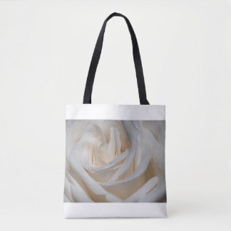 7127 - Witte roos met dauw Tote Bag