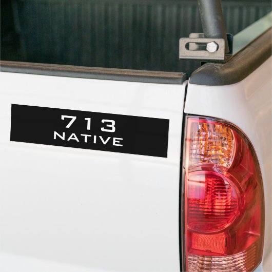 713 Native-Bumper Black Bumpersticker (Op Truck)