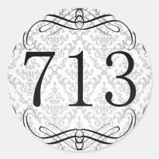 713 Netnummer Ronde Sticker