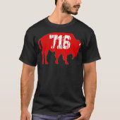 716 Area Code Buffalo New York.BFLO WNY T-shirt (Voorkant)