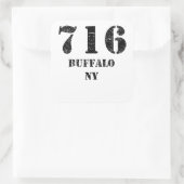 716 Buffalo NY Vierkante Sticker (Tas)