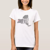 716 Heart Buffalo NY New York State Silhouette T-shirt (Voorkant)