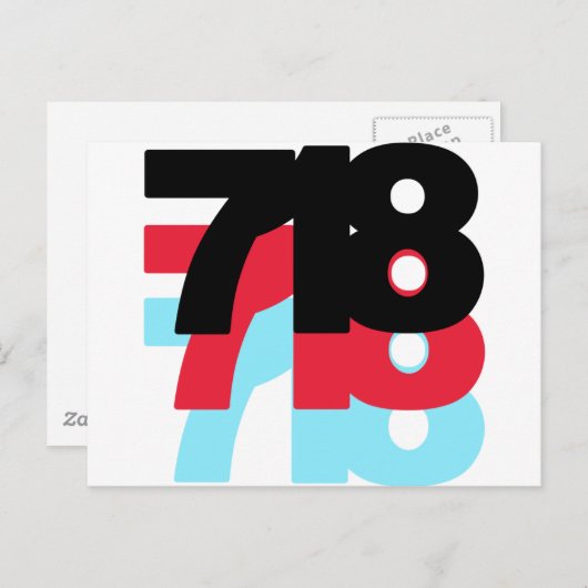 718 Gebiedscode Briefkaart (Voorkant / Achterkant)