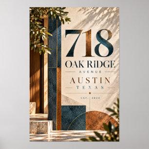 718 Oak Ridge Avenue Austin Texas Modern Adres W Poster
