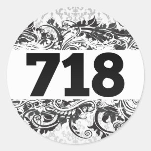 718 RONDE STICKER