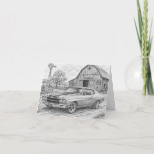 71 Chevelle wenskaart Bedankkaart