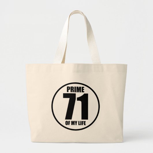 71 - de primeur van mijn leven grote tote bag (Voorkant)