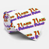71 en Fabulous Birthday Design Stropdas (Opgerold)