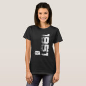 71 jaar oud 1951 71e verjaardag t-shirt (Voorkant volledig)