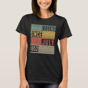 71 Jaar Oud Jongen Tiener Legend Sinds Juli 1952 7 T-shirt