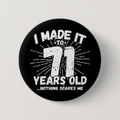 71 Jaar Oud Sarcastisch Meme Grappige 71e Verjaard Ronde Button 5,7 Cm (Voorkant)