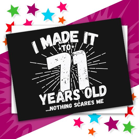 71 Jaar Oude Sarcastische Meme Grappige 71e Verjaa Briefkaart