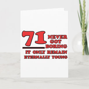 71 jaar Oude verjaardagsfeestjes design Kaart