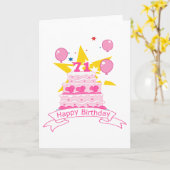 71 jaar oude vogelbeker kaart (Gele Bloem)