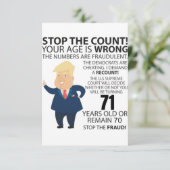 71 jaar Trump Happy Birthday Cadeau Funny (Staand voorkant)