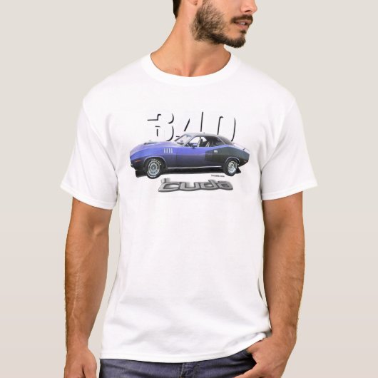 "71 Plymouth Cuda 340 "Plum Crazy" T-shirt (Voorkant)