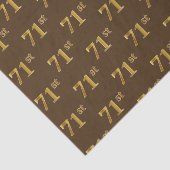71e (71e) gebeurtenis in bruin Faux Gold Tissuepapier (Detail)