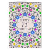 71e Abstracte bloemen van de Birthday (Voorkant)