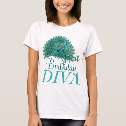 71e Birthday Diva Shirten T-shirt (Voorkant)