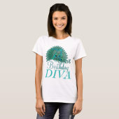 71e Birthday Diva Shirten T-shirt (Voorkant volledig)