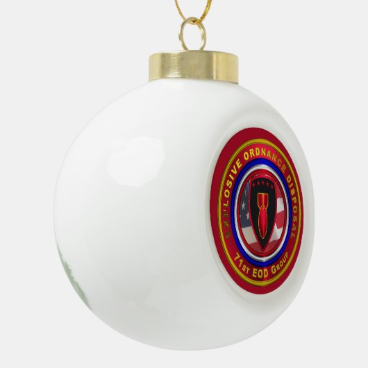 71e Eo-kerstmis Keramische Bal Ornament (Links)