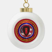 71e Eo-kerstmis Keramische Bal Ornament (Voorkant)