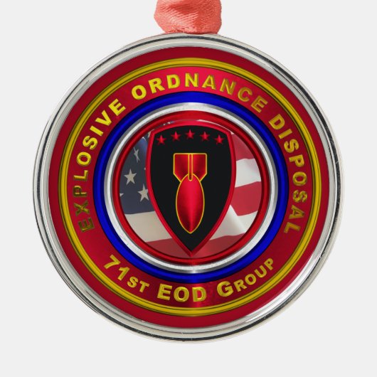 71e Eo-kerstmis Metalen Ornament (Voorkant)