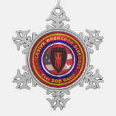 71e EOD-GROEP Tin Sneeuwvlok Ornament (Voorkant)