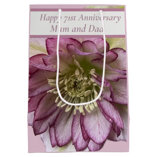 71e Jubileum bewerkbaar Medium Cadeauzakje (Achterkant)