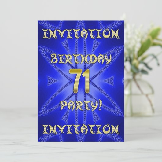 71e uitnodiging van de partij Birthday (Staand voorkant)