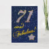 71e Uitnodiging voor verjaardagsfeest (Voorkant)