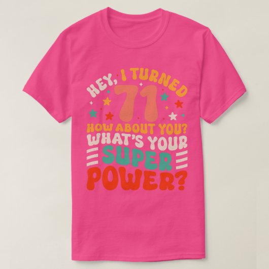 71e verjaardag 3 t-shirt (Design voorkant)