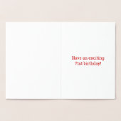 71e verjaardag: "71 JAAR OUD!" goudfolie-Kaart Folie Kaarten (Binnen)