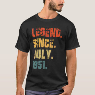 71e verjaardag 71 jaar oude leggende sinds juli 19 t-shirt