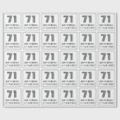 71e verjaardag: Art Deco geïnspireerde stijl "71"  Cadeaupapier (Vlak)