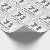 71e verjaardag: Art Deco geïnspireerde stijl "71"  Cadeaupapier (Hoek)