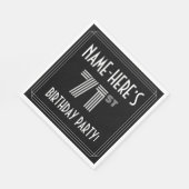 71e verjaardag: Art Deco Style + aangepaste naam Servet (Hoek)