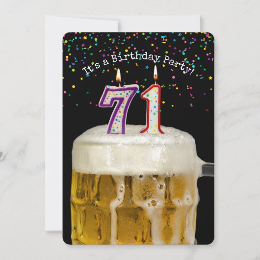 71e verjaardag Bierfeest Kaart (Voorkant)