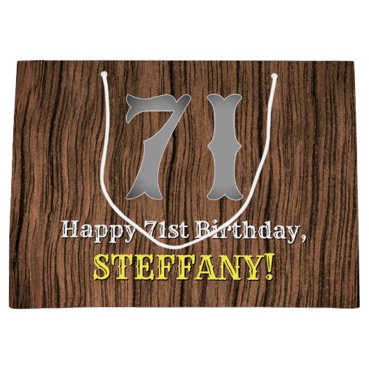 71e verjaardag: Country Western geïnspireerd uiter Groot Cadeauzakje (Voorkant)